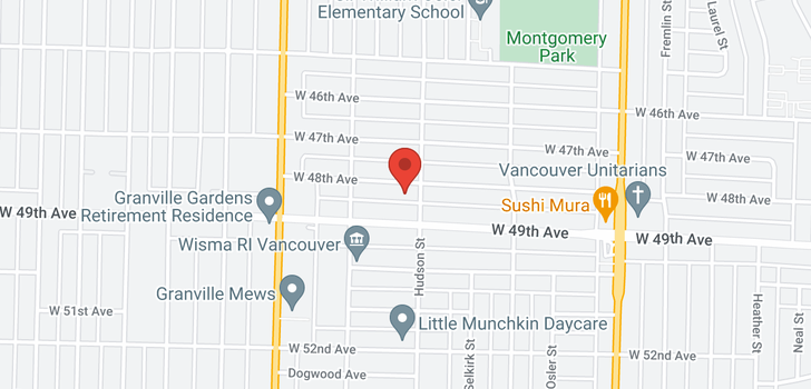 map of 1328 W 48TH AVENUE